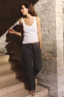 COTTON AND LINEN BLEND T-SHIRT