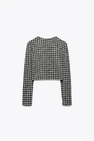 BLOUSON PIED-DE-POULE