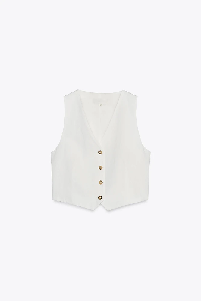 GILET AJOURÉ AU DOS