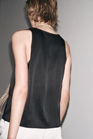 ZW COLLECTION GATHERED SLEEVELESS TOP