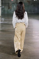 100% LEATHER BALLOON PANTS ZW COLLECTION