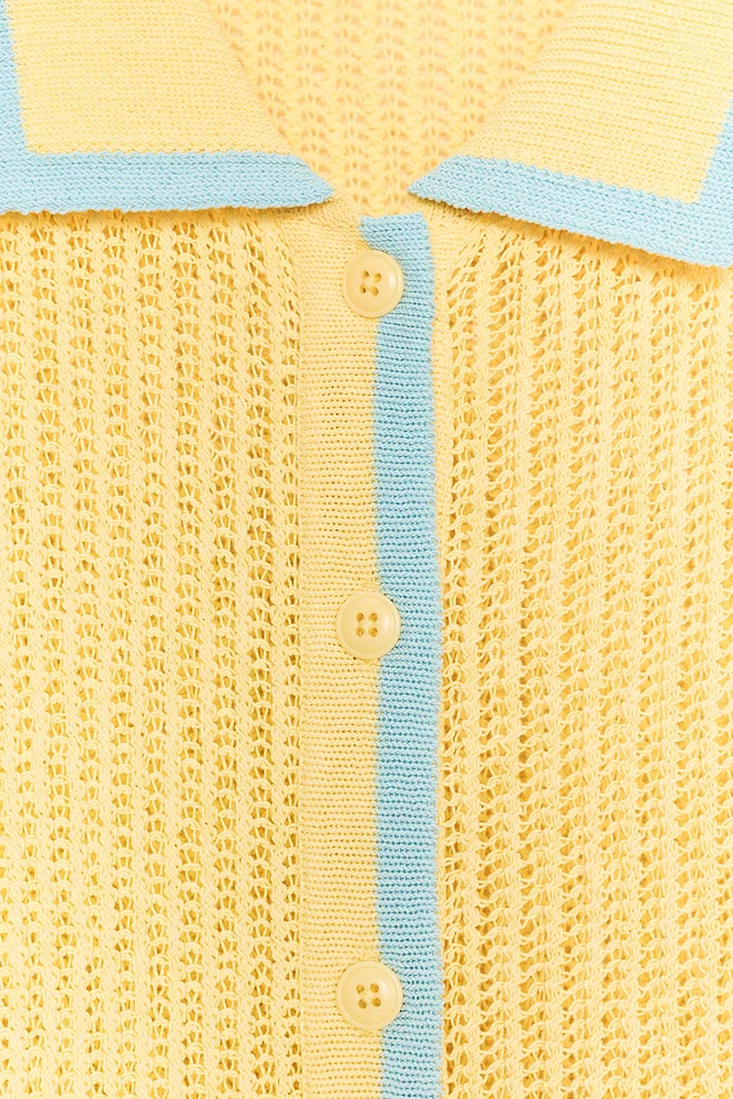 COLLAR POLO CARDIGAN