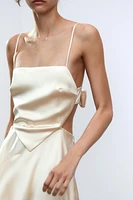 SATIN WRAP DRESS