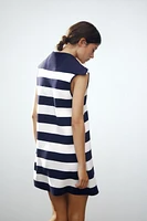 STRIPED KNIT MINI DRESS