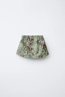 JUPE-SHORT À FEUILLES