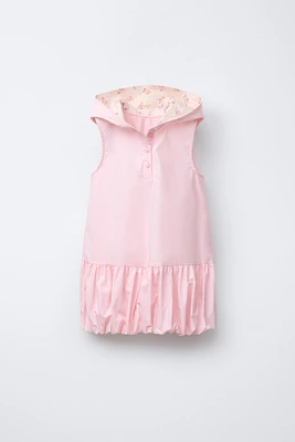 BALLOON HOODED DRESS