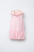 BALLOON HOODED DRESS