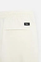 WASHED JOGGER-WAIST PANTS