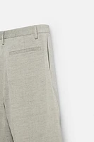 PANTALON DE COSTUME STRUCTURÉ AVEC LIN