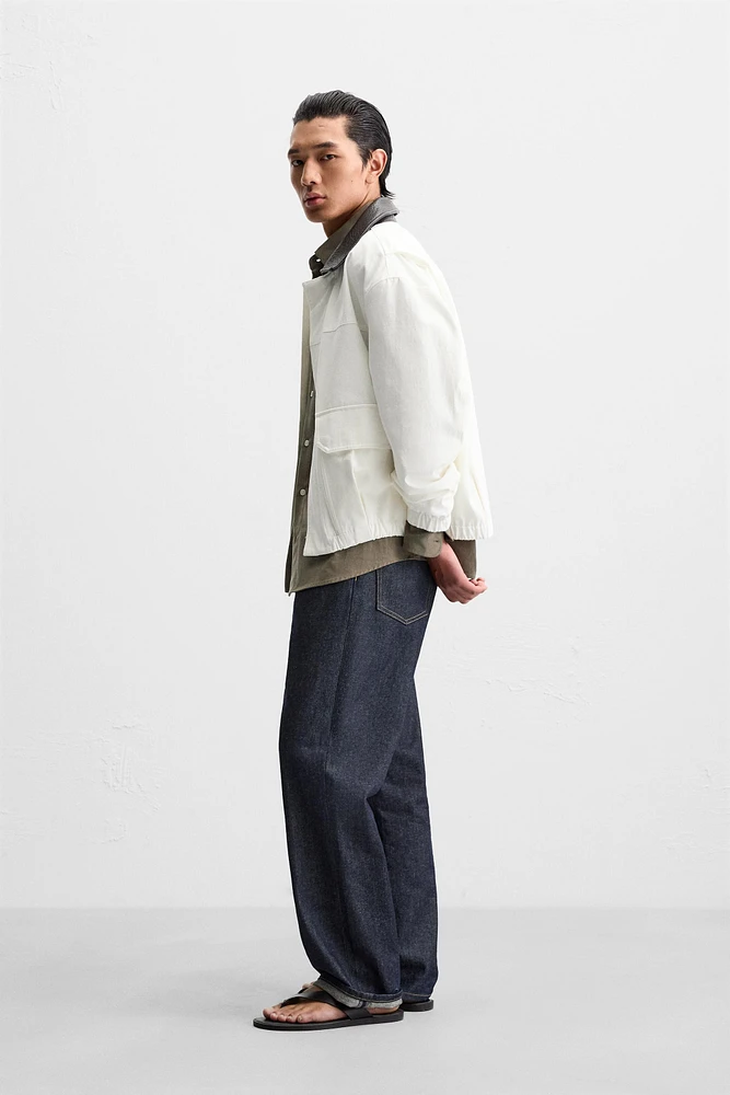 CONTRASTING COLLAR JACKET