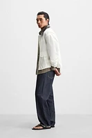 CONTRASTING COLLAR JACKET