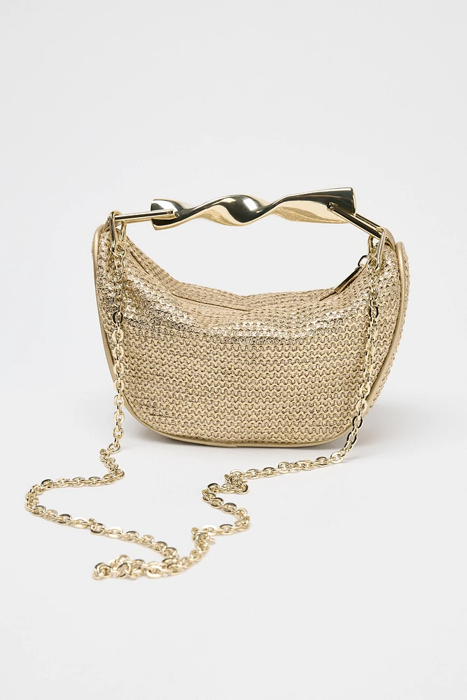 MINI BAG WITH METALLIC HANDLE