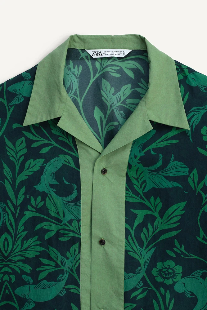 CHEMISE EN SOIE À IMPRIMÉ CARPES ÉDITION LIMITÉE