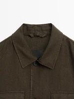 100% linen jacket with pockets