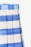 CHECKERED MIDI SKIRT ZW COLLECTION