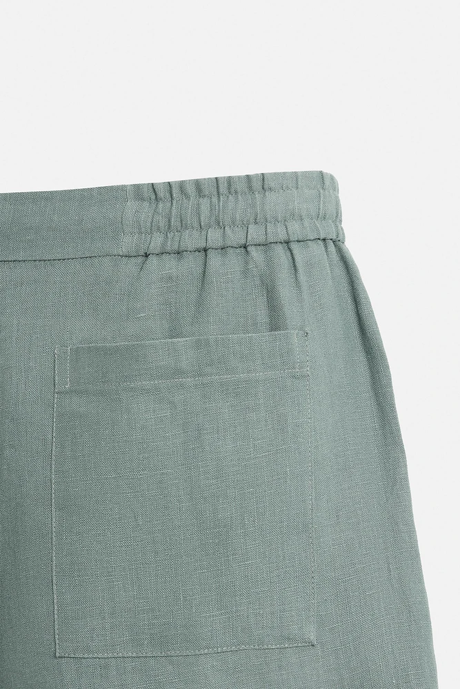 BERMUDA REGULAR FIT 100 % LIN