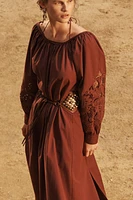 ROBE EN POPELINE BRODÉE ÉDITION LIMITÉE