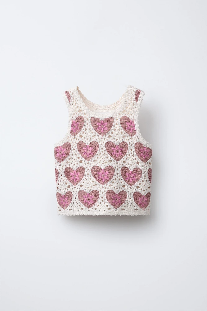 HAUT EN MAILLE CROCHET