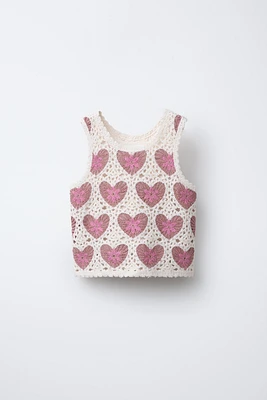 HAUT EN MAILLE CROCHET