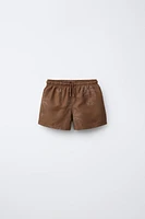6-14 YEARS/ EMBROIDERED PALM TREE SWIM SHORTS