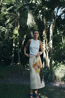 PRINTED MIDI SKIRT ZW COLLECTION