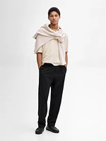 Short sleeve cotton knit polo shirt