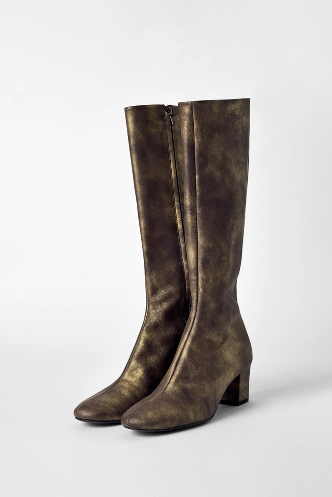 LEATHER HEELED BOOTS KATE MOSS X ZARA