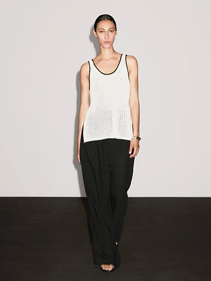 Top crochet bretelles 100 % coton