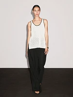 Top crochet bretelles 100 % coton