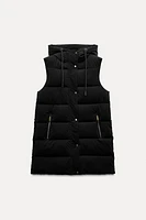 GILET LONG SANS MANCHES MATELASSÉ
