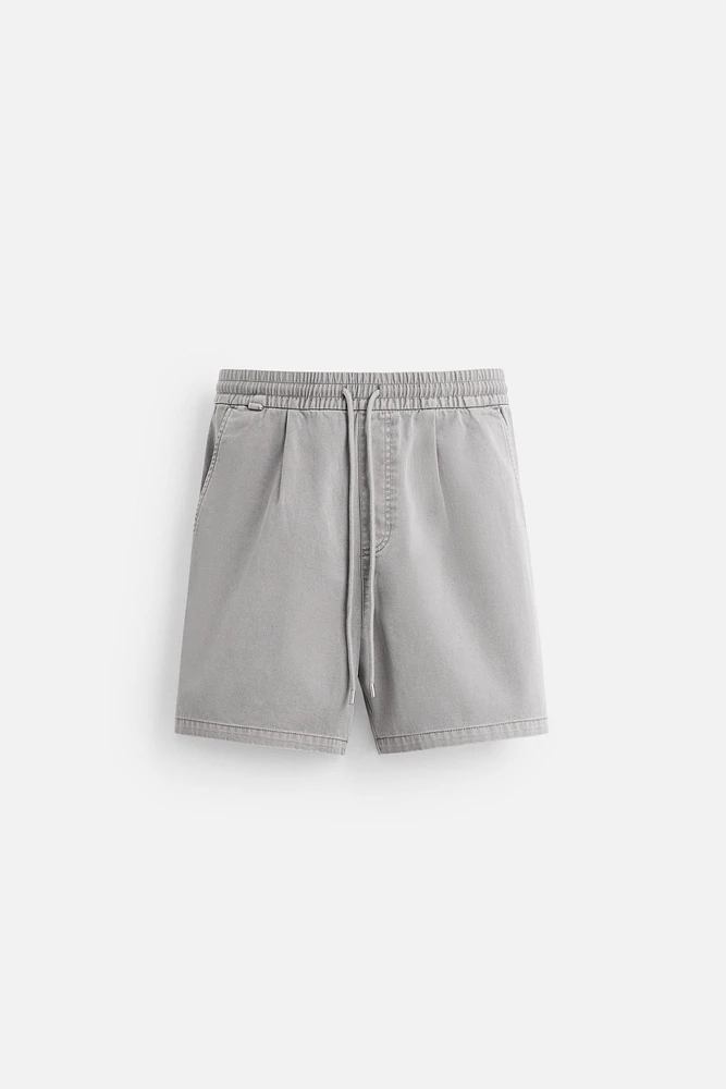 RELAXED FIT WASHED SHORTS