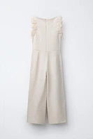 LONG TULLE FLORAL JUMPSUIT