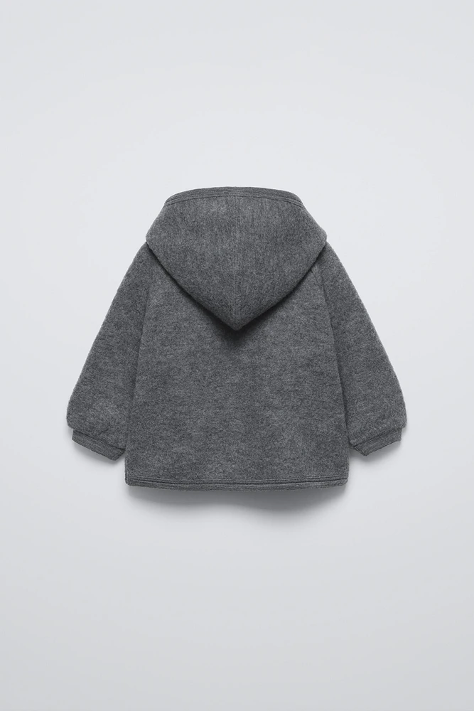 WOOL HOODED JACKET