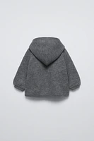 WOOL HOODED JACKET