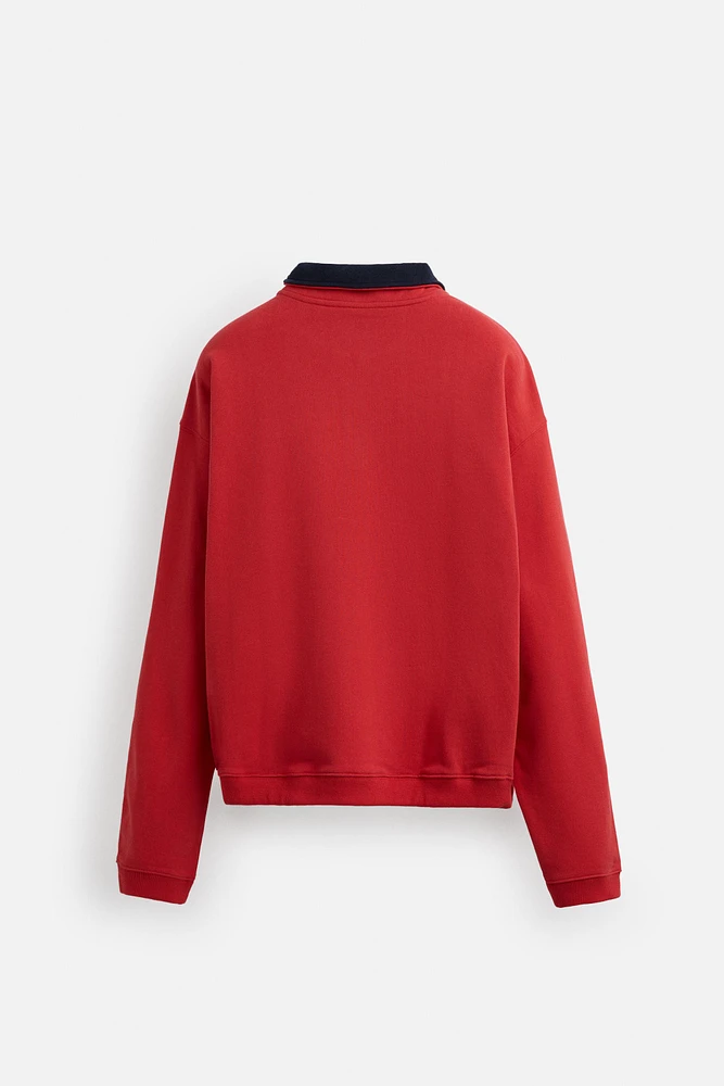 QUARTER-ZIP SWEATSHIRT