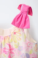 TIED FLORAL DRESS