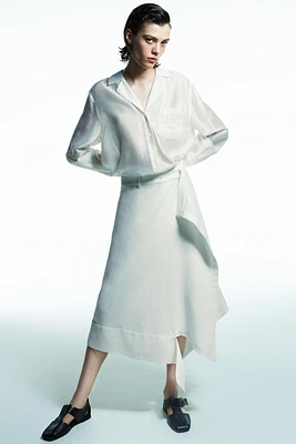 ASYMMETRIC LINEN SKIRT ZW COLLECTION
