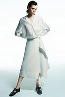 ASYMMETRIC LINEN SKIRT ZW COLLECTION