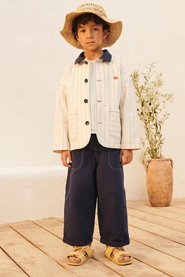 LIMITED EDITION CONTRASTING COLLAR STRIPED JACKET