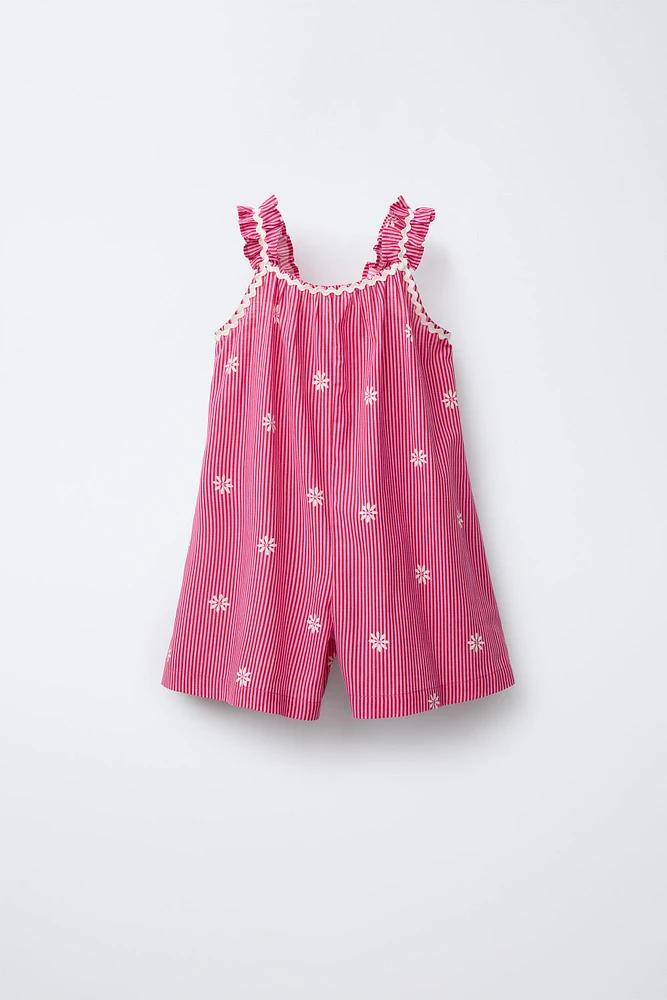 SHORT WAVE STRIPE JUMPSUIT