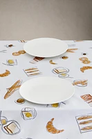 RESIN-COATED BREAKFAST PRINT TABLECLOTH
