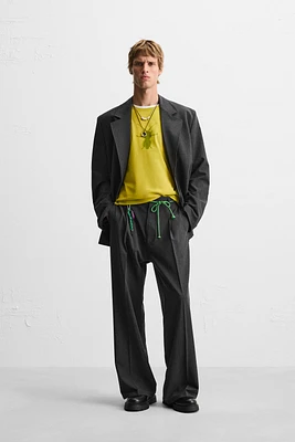 PLEATED SUIT PANTS