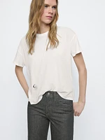 Mid-rise wide-leg cotton jeans