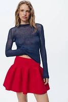 KNIT MINI SKIRT