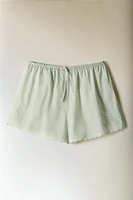 EMBROIDERED COTTON SHORTS