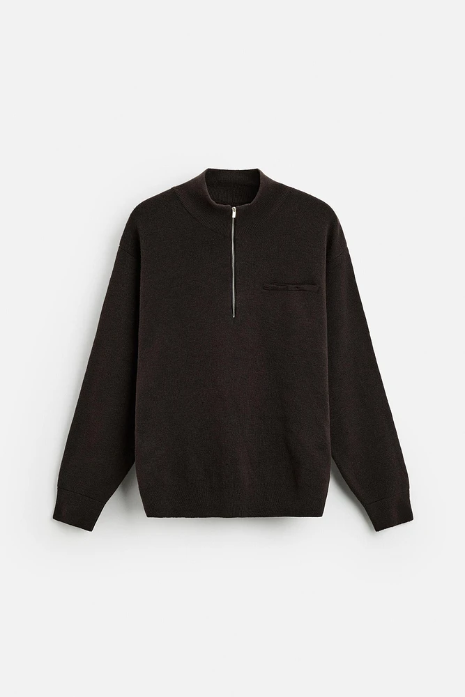 QUARTER ZIP SWEATER