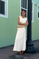RIBBED BUTTON TOP