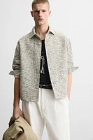 STRUCTURED CONTRAST OVERSHIRT