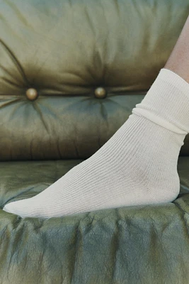 CHAUSSETTES CÔTELÉES AVEC COTON