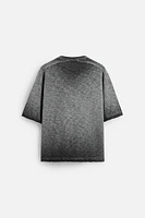 T-SHIRT DÉLAVÉ EN MAILLE